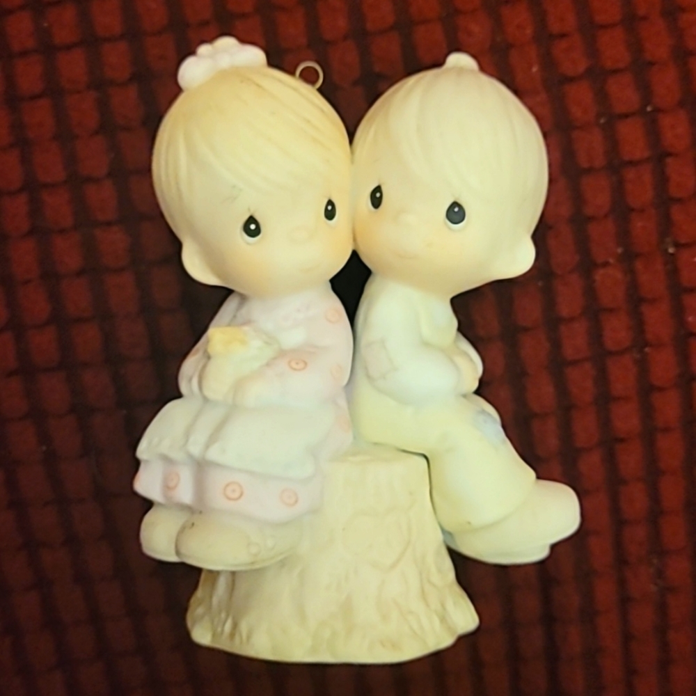 Precious Moments Love One Another Bisque Ornament - Picture 1 of 4